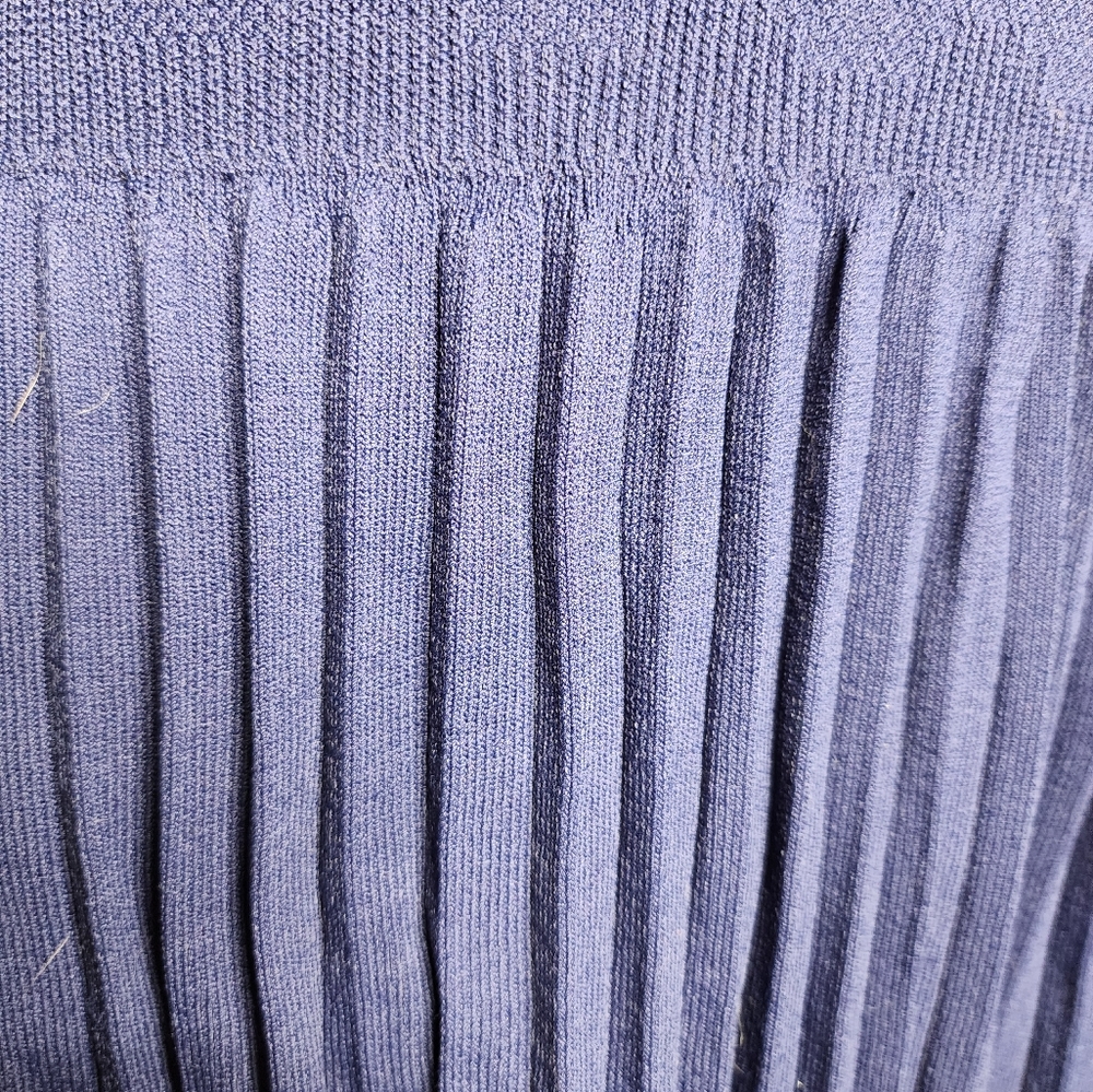 Sandro Blue Knit Short Sleeve Dress - Picture 8 of 12